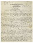 Moe Howard's Handwritten Signed Comedy Sketch -- Circa Late 1930s on Columbia Letterhead, Entitled Trapeze